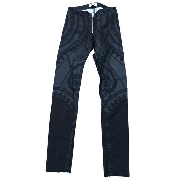 RARE Acne Studios Jeans Size 26 Flex Tattoo Black Denim - Picture 4 of 14